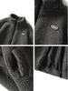 2025 Autumn/Winter Unisex Fleece Cotton Jacket - Loose BF Style, Stand Collar, Thickened Coat for Couples.