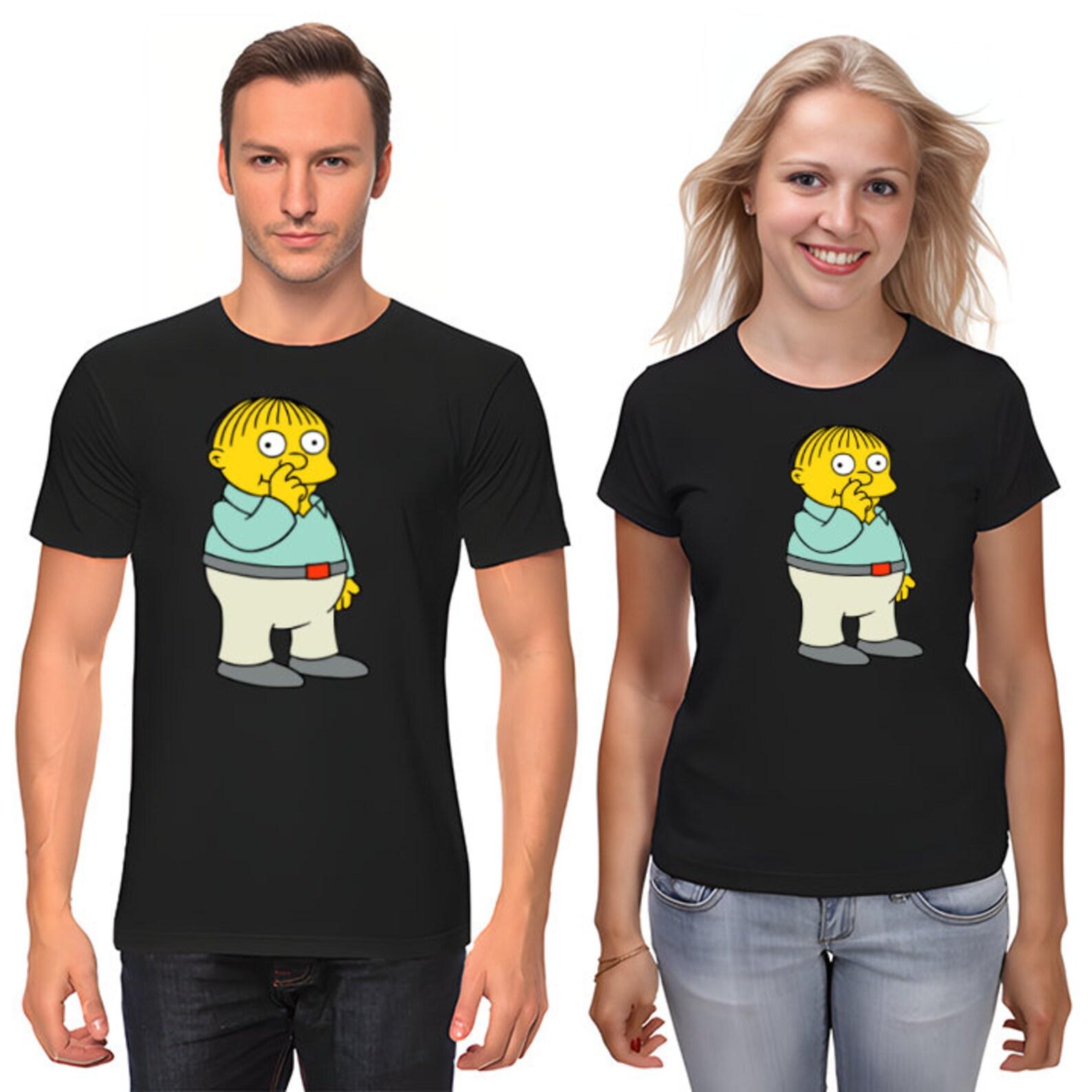 The Simpsons,Homer,Marge,Bart,Lisa Figure, Short Sleeve White-Black Men s / Women s T-Shirt P105 S