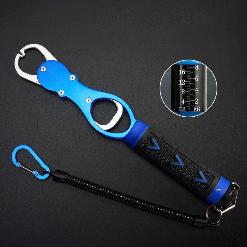 Anti-Rust Fishing Lip Gripper Clamp with Weight Scale Fish Grabber Tool for Beginner Enthusiasts