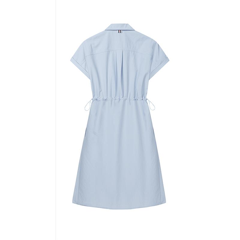 FILA Heritage Half-Zip Simple Solid Color Polo Dress Women dresses F11W638308FLB