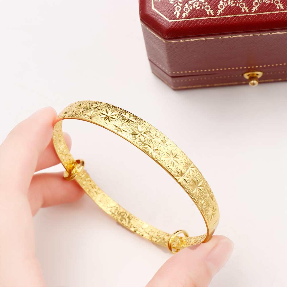 Ladies Saudi Arabic Female Adjustable Bangle Cuff Bracelet Dubai Bangle Bracelet Women Bracelets