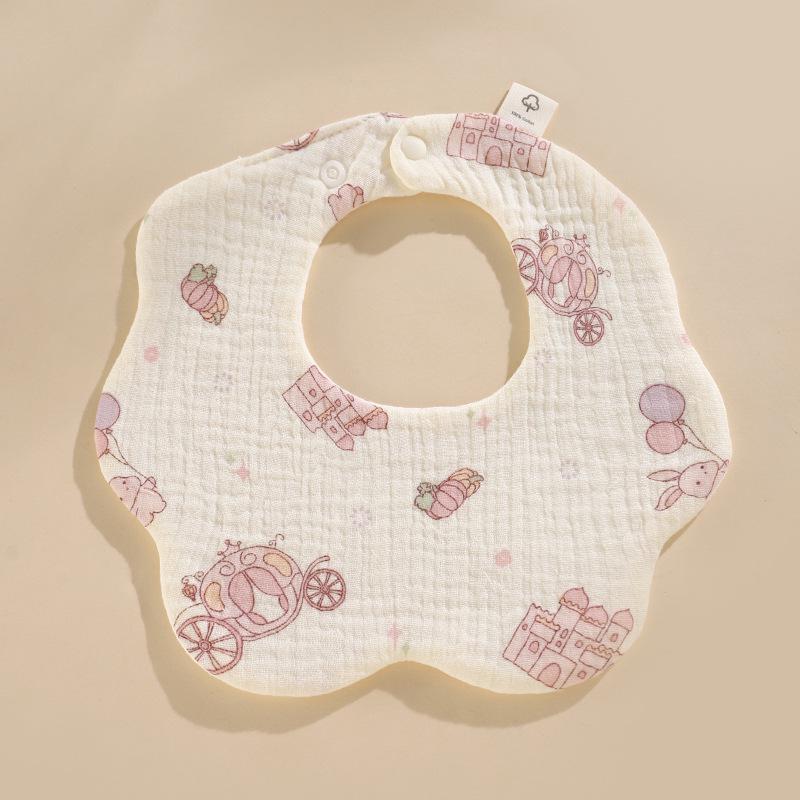 Soft Six-Layer Pure Cotton Baby Bib - Gauze Newborn Saliva Towel