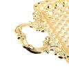 2pcs Gold Dessert Serving Tray Alloy Snack Dish Plate Cake Serving Stand  Home Decoration