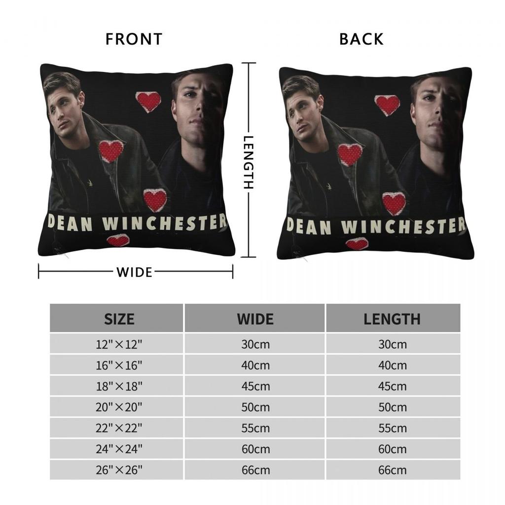 Dean Winchester Supernatural Television Pillow Cover Cushion Cover Pillow Case Fashion Pillowcases For Sofa Bedroom Home Decor