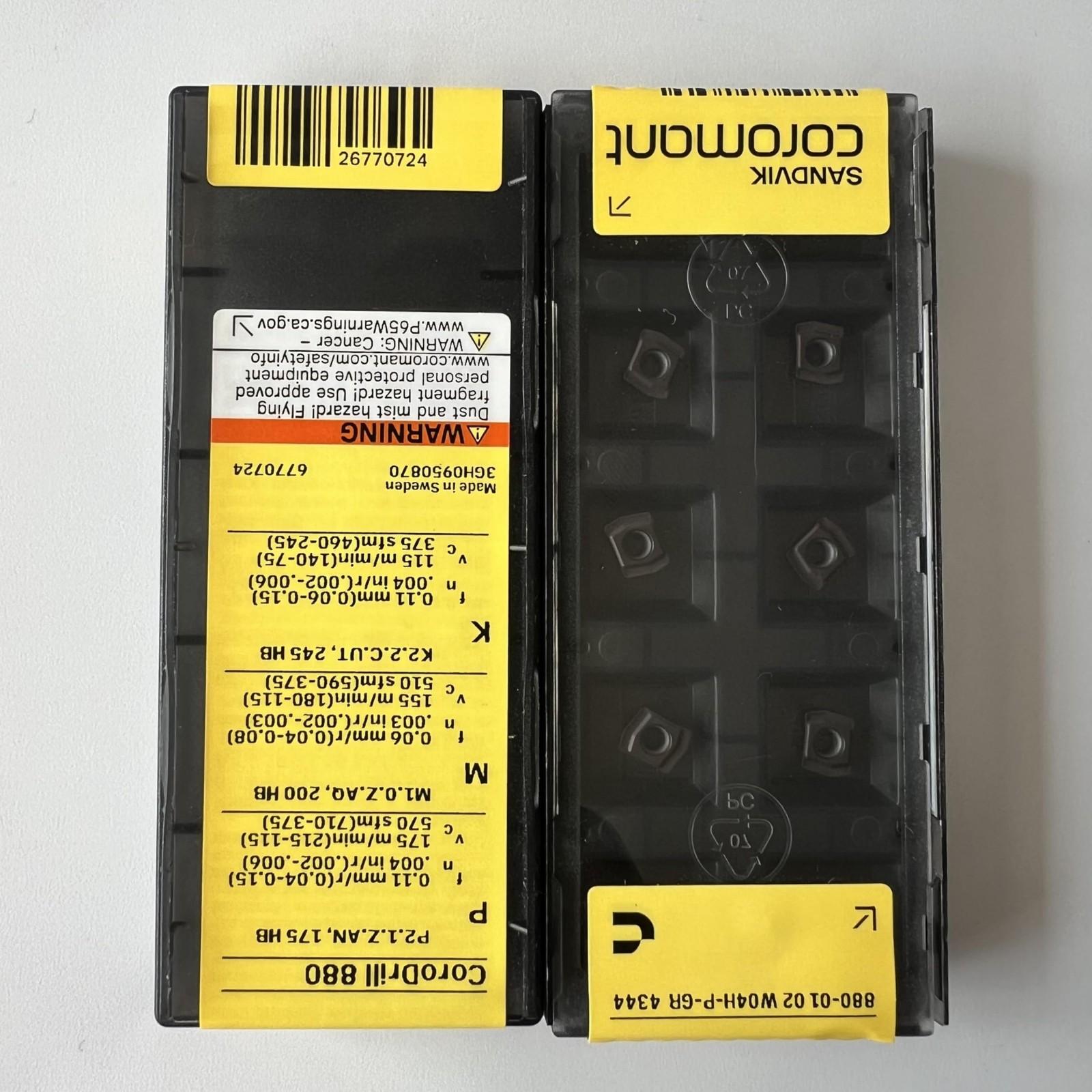 

SANDVIK / 880-0102W04H-P-GR 4344 / Original Swedish hard alloy blade 10 Pcs