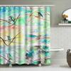 Watercolor Birds Shower Curtain Hummingbird Decor for Bathroom 3D Printed Fabric Waterproof Bath Mat Cover Available In Various