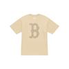 MLB MONOGRAM Collection Basic Boston Red Sox FW25 T Shirt Unisex Khaki 3ATSM0454-43BGL