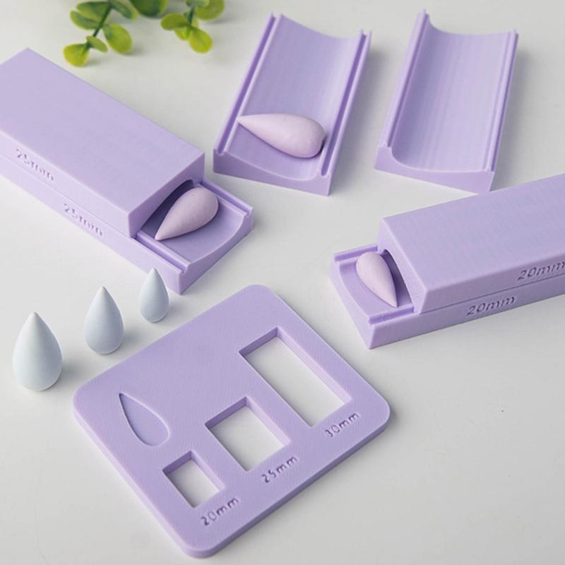 Stampo Rullo Argilla Forma Goccia d'Acqua 3 Misure Strumento per Creare Perline Essenziale per Artigianato di Gioielli Texture Plastica per Artigianato