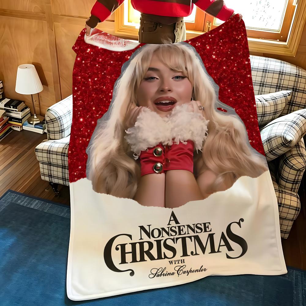 Music S-Sabrina C-Carpenter Throw Flannel Blanket Suitable for Sofas Beds Offices Travel, Camping Chairs