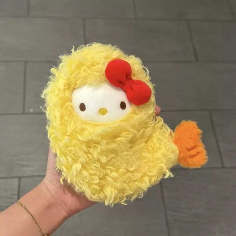 Hello Kitty Plush Keychain With Glasses For Gift And Bag Decoration
