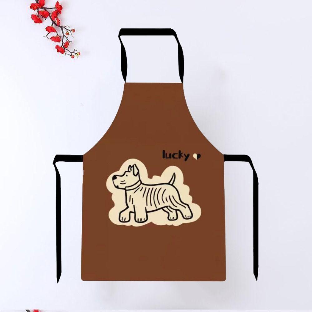 Anti Splash Kitchen Apron Cartoon Design Baking Apron Creative Cooking Apron  BBQ