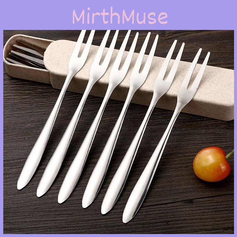 Stainless Steel West Tableware Fruit Forks Elegant Small Sized Snack Cake Dessert Utensils