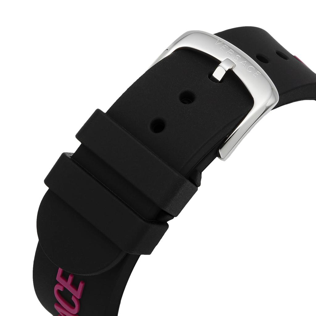 Uhr Silbernes Zifferblatt Quarz Täglich Wasserdicht Saphirglas 42mm VE3H00122 Schwarz [Versace] V-VERTICAL Herren [Artikel]