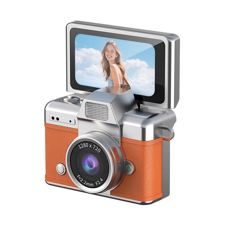 Retro Flip Screen Digital Card Camera for Students and Travelers