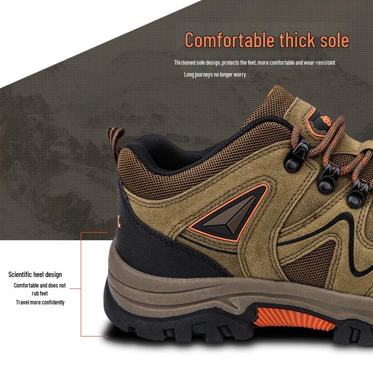 2024 Men's Waterproof Non-slip Hiking Shoes: All-Season Low-Cut Trekking Footwear
