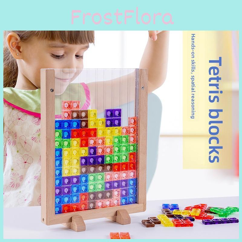 Wooden Tetris 3d Puzzle Blocks For Kids Educational Toy With Brain Development For Early Learning