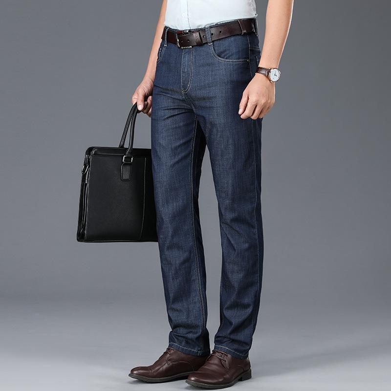 Модальные драпированные эластичные джинсы среднего возраста — фото 5