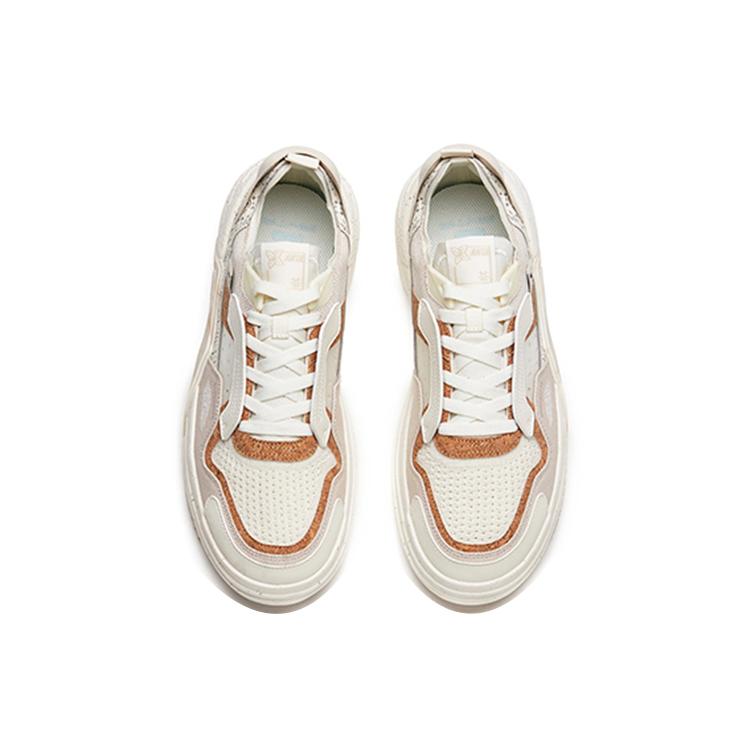 New Anta ADO PRO Low Top Skateboard Shoes Men's White Brown 112228071-6
