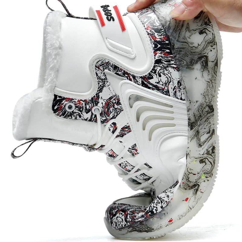 Botas de tornozelo de inverno botas de neve masculinas botas de couro de pele quente de natal cowboy esporte sapatos de alta qualidade casuais ao ar livre clássico