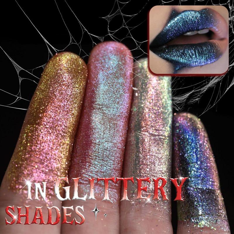 Rossetto Glitter Fine 15 Colori Rosso Nero Perlato Tinta Labbra Impermeabile Non Appiccicoso Lunga Durata Facile da Colorare Rossetto Diamante
