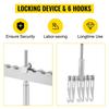 VEVOR Dent Pull Lever Bar 6 Claw Hook Portable Dent Pull Bar Aluminum Alloy Dent Puller Single Leg Lifter for Car Dent Repairing