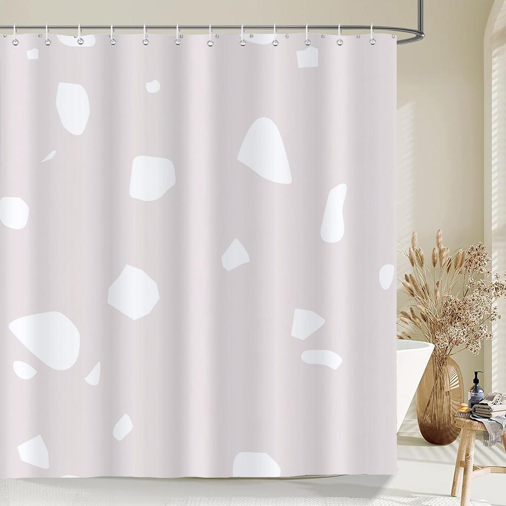 Modern Nordic Mosaic Pattern Shower Curtains Bathroom Polyester Bath Curtains Printing Shower Curtain Decor With Hooks Curtain