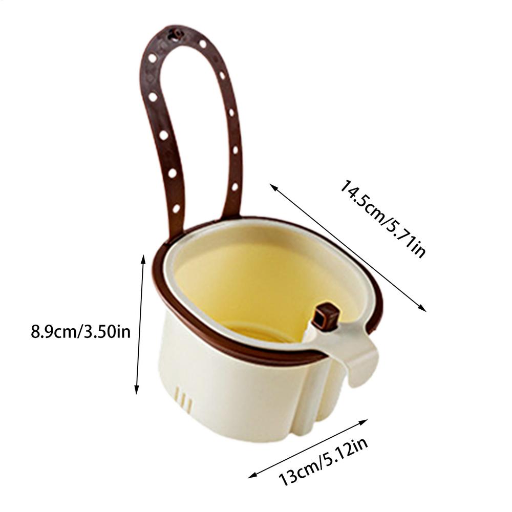 Automatic Dumping Sink Strainer Basket Adjustable Kitchen Food Catcher Vegetable Drain Shelf Sink Storage Holder Sponge Rack