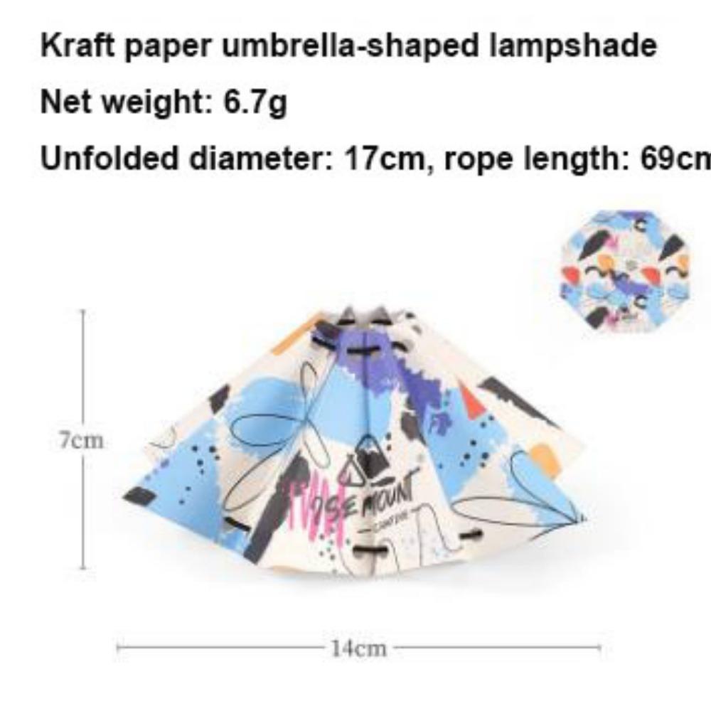 

2 шт. Виготовлений з крафт-паперу Зовнішній абажур у формі парасольки Складаний 14*7 см Кришка для прожектора Декоративна 5 кольорів Портативний