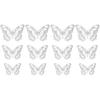 Ornament Home Decoration Gold Silver Rose Gold 3D Hollow Butterfly Wall Stickers Mariposas Decals