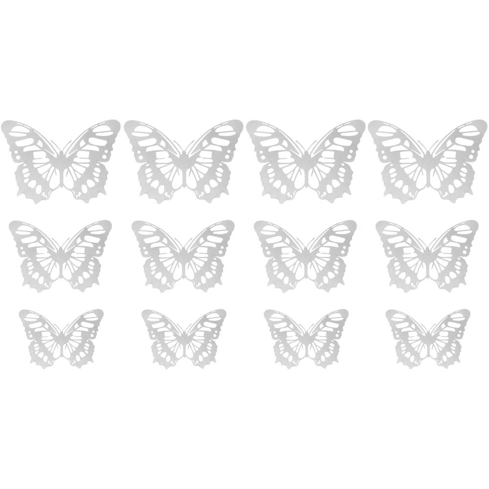 Ornament Home Decoration Gold Silver Rose Gold 3D Hollow Butterfly Wall Stickers Mariposas Decals