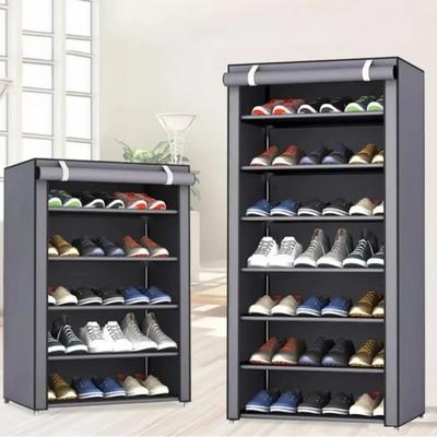 Organizador de Sapatos à Prova de Poeira Rack Multicamadas Grande Capacidade Armário de Sapatos Entrada Prateleiras de Armazenamento de Calçados Closet Prateleiras para Tênis