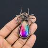 Rainbow Solar Quartz 999 Copper Wire Wrapped Pendant, Handmade Gemstone Pendant Jewelry, Gifts For Wife Brand New Pendant