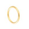 Women's High-End 18K Gold Titanium Steel Index Ring - Shiny Plain Band, Perfect Gift for Girlfriend