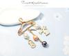 Creative Xmas Style Hanger Brooch with Elk Pearl Pocket Pendants Exquisite Shimmer Decoration Gift