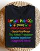Women Funny Daycare Provider Graphic T Shirt Rainbow Color Letter Handprint Print Round Neck Short Sleeve Casual Childcare Staff Gift Tee