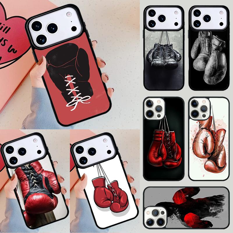 Boxing Gloves Phone Case For iPhone 17 Air 14 15 13 12 Max Cover For Apple 14 15 16 16e 11 Pro Max Plus Coque