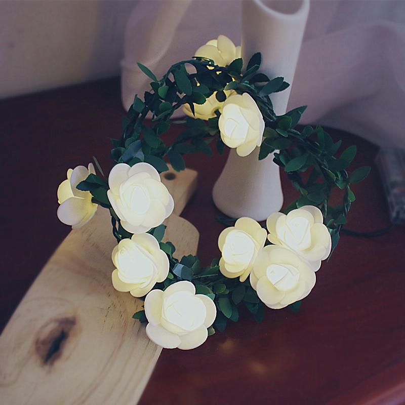 6M LED Solar Lichterkette String Outdoor Party Garten Efeu Blatt Licht Lampe