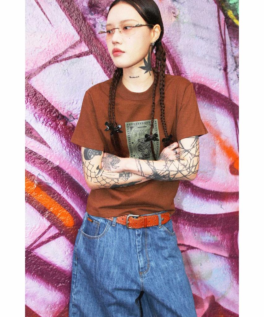 Ialeseuko F@#K T-Shirt_Brown