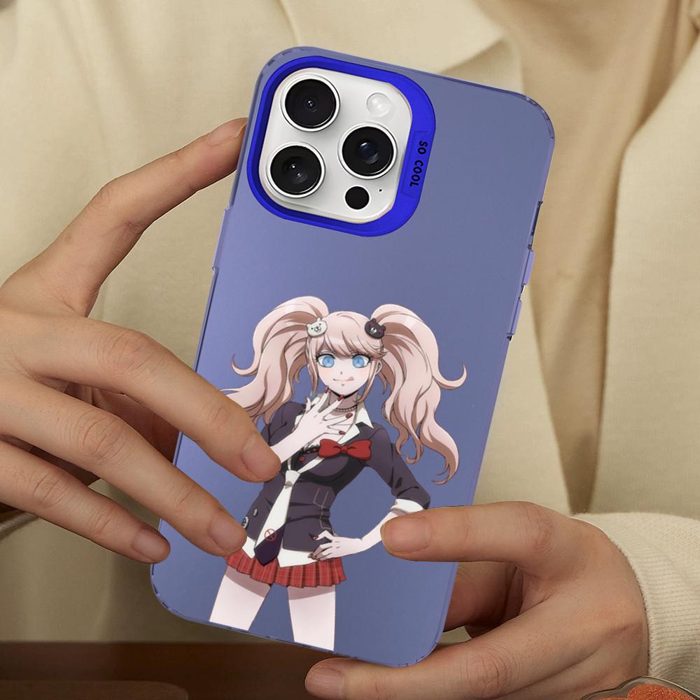 Danganronpa Junko Enoshima Monokuma Phone Case For IPhone 16 15 14 13 12 11 Pro Max X XR XSMAX Plus Matte Shockproof Back Cover