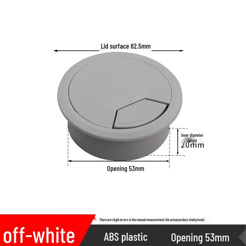 Desk Cable Management Decorative Cover - Round Cable Hole Sealing for Computer Desktops