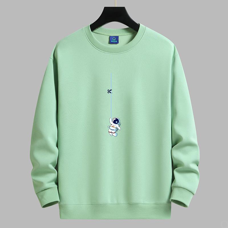 Astronaut Pattern Man's Round Neck Sweatshirt Fashion Casual Long Sleeve Large Size Hoodie