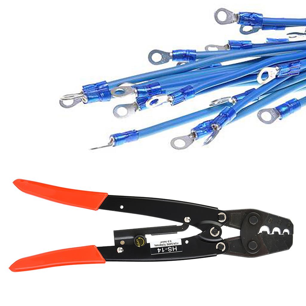 HS14 Kaltgepresste Hülsenklemmen Crimpzange 5,514mm 176 AWG Crimpzange für blanke Hülsenklemmen