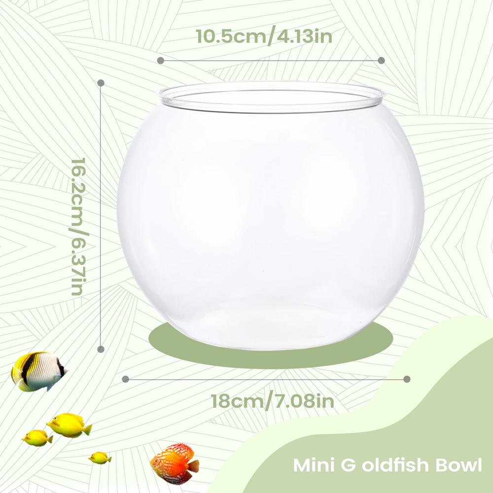 Mini Goldfishs Bowl, Decorative Aquarium, Desktop Transparent Landscape Fish Tank, Ornamental Turtle Tank, For Home Decor