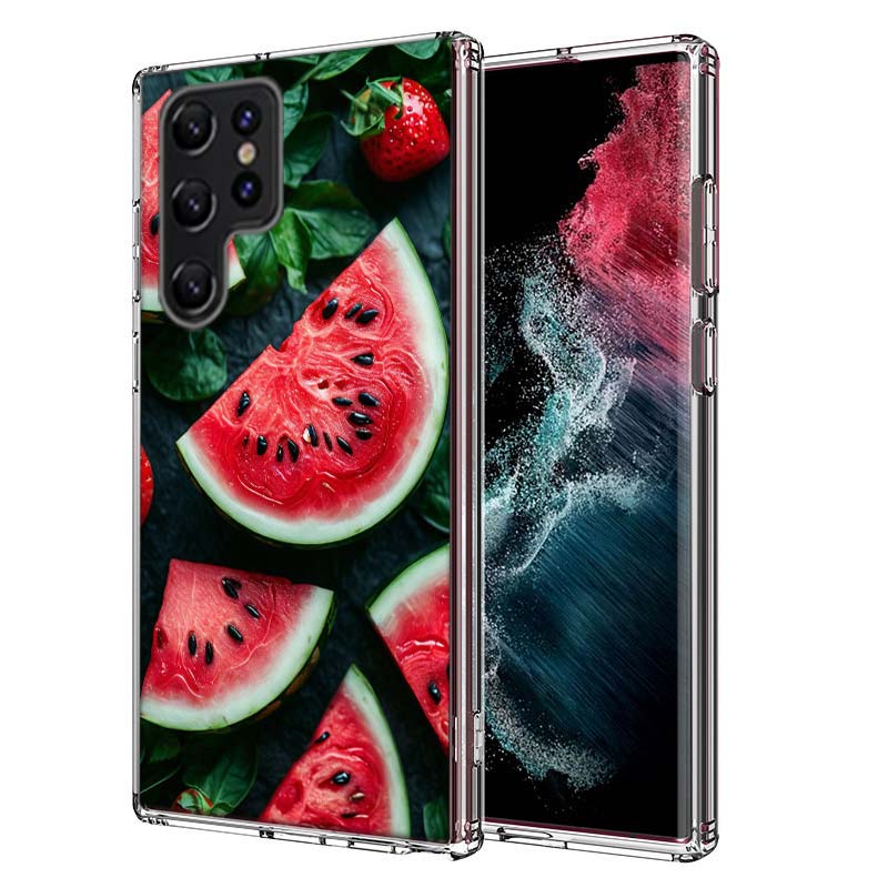 Watermelon Summer Fruit Capa Phone Case For Samsung S26 Ultra S25 Edge Galaxy S23 S21 S20 S24 FE S22 S10 Plus Cover Clear TPU Sh