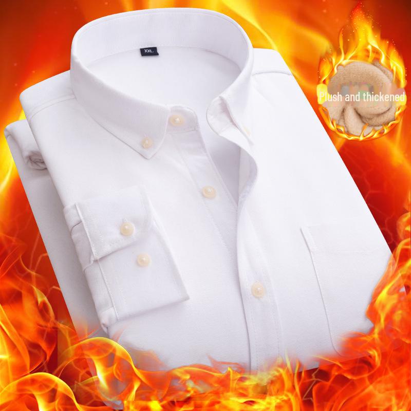 Cămașă de catifea cu mânecă lungă pentru bărbați, trend urban - Călduroasă, croială largă, business casual