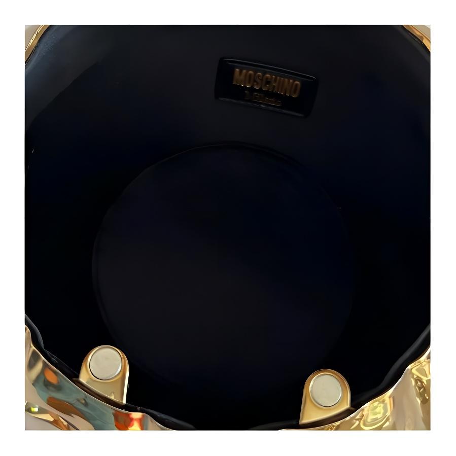 Moschino Shiny Pumpkin Metal Handbag Women handbags Gold 7A749683030614