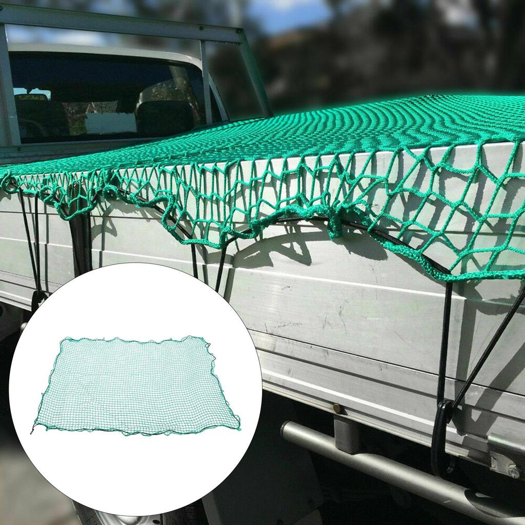 Heavy Duty Bungee Cargo Net 1.5M x 2.2M Carabiners Storage Bag Truck Bed Cargo Net Cargo Net Fit for Trailer Pickup Truck Car