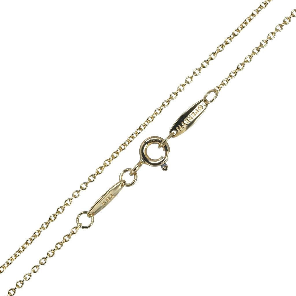 TIFFANY&Co. Open heart Necklace K18 yellow gold 4.35g Women Used