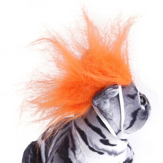 Haustier-Perücke Kreative Foto-Requisiten Kunstfell Dekorative Hund-Cosplay-Kopfbedeckung für Halloween
