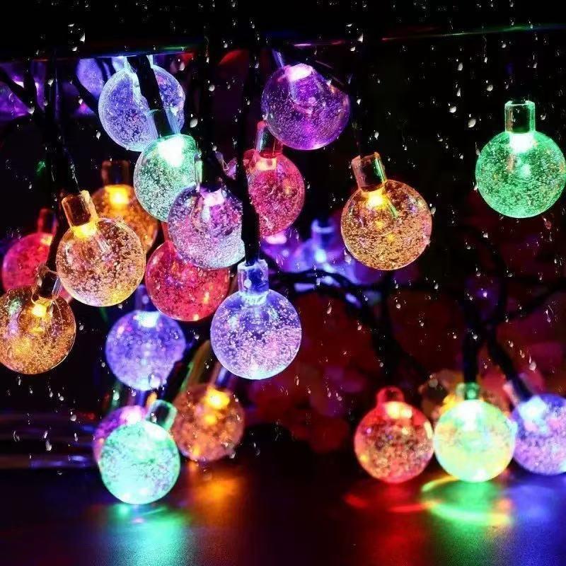 Christmas Light Solar Waterproof  Ball Garden Solar Lamp Power Led String Globe String Lights Holiday Home Decorations